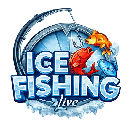 Ice Fishing ziemas makšķerēšanas tematiskā slota spēle ar ledus simboliem